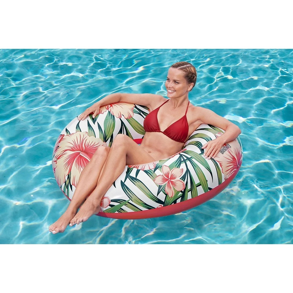 Bestway H2OGO Tropical Palms Swim Tube Inflatable Pool Float 47" New